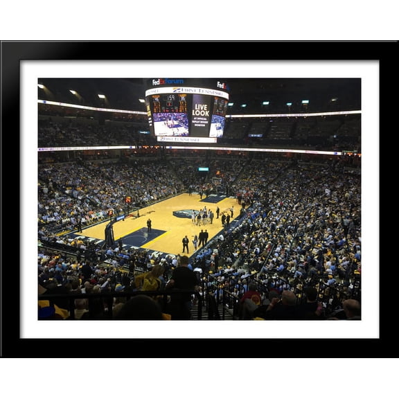 FedEx Forum 36x28 Large Black Wood Framed Print Art - Home of the Memphis Grizzlies