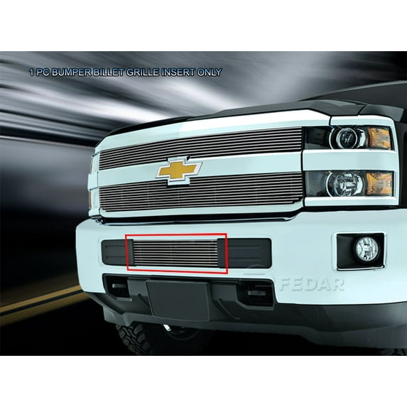 Fedar Lower Bumper Billet Grille For 2015-2016 Chevy Silverado 2500HD/3500HD