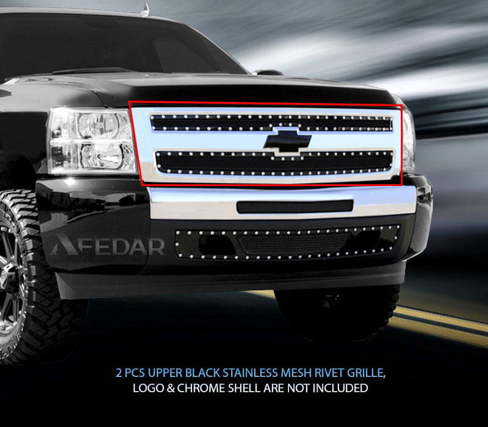 Fedar Rivet Formed Mesh Grille Insert For 07-13 Chevy Silverado 1500 ...
