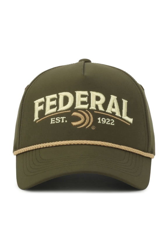 Structured 5-Panel Snapback Hat  Embroidered Logo Cap, Olive, One Size