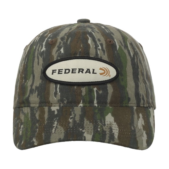 Federal Ammunition Unstructured 6-Panel Camo Hat – Woven Scout Patch Logo, Realtree Camo, One Size