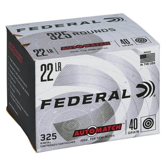 Federal Champion Training - Rimfire, 22 LR, 40 gr, Lead Round Nose, 1200 fps, 325 Count
