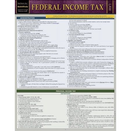 Federal Income Tax : a Quickstudy Laminated Law Guide (BAR Exam) (Edition 4) (Other)