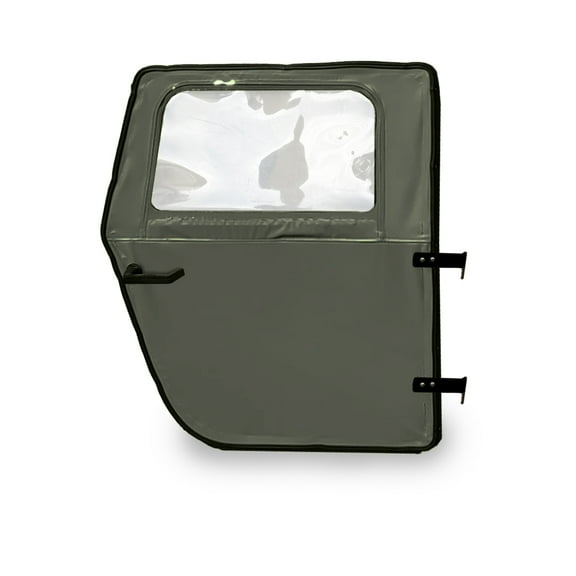 Federal Military Parts New Military Canvas Doors, Single 1pc, Rear Right, Compatible with HUMVEE, Green, Includes Handles and Hinges