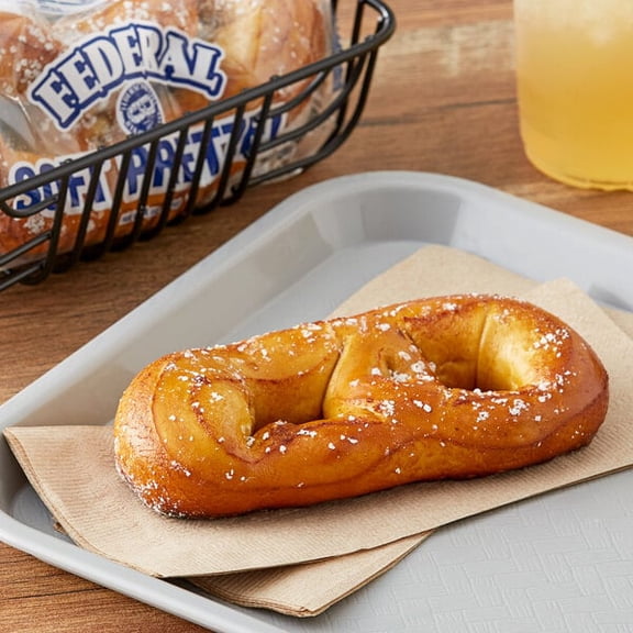 Federal Pretzel Individually Wrapped Soft Pretzel 4 oz. - 50/Case