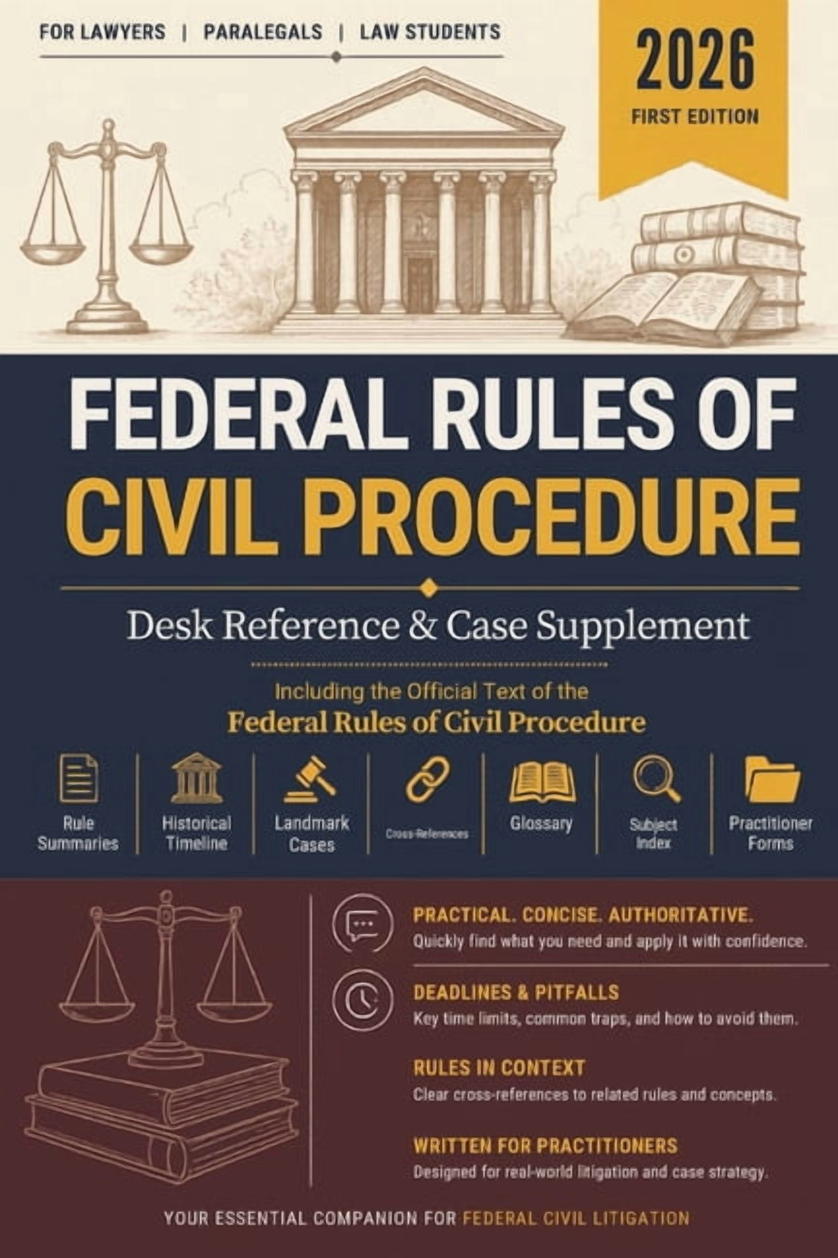 Federal Rules of Civil Procedure: Desk Reference & Case Supplement, (Paperback)