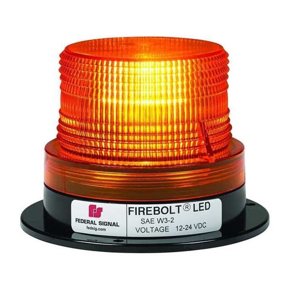 Federal Signal Beacon Light,Amber,Flashing 220250-02