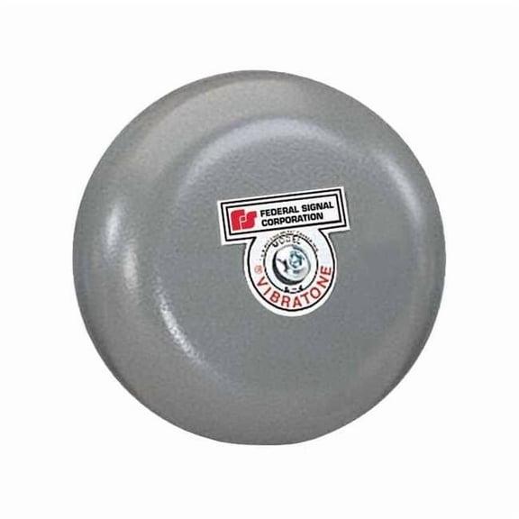 Gong Bell, Bell, Continuous, 102 dBA, Gray, Ceiling; Wall Mount A6