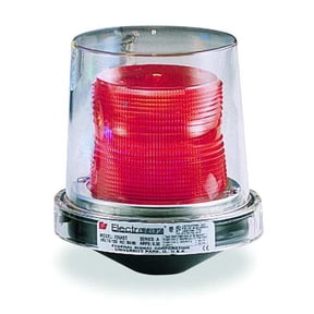 Federal Signal Hazardous Warning Light,LED,Red,24VAC/DC 225XL-024R