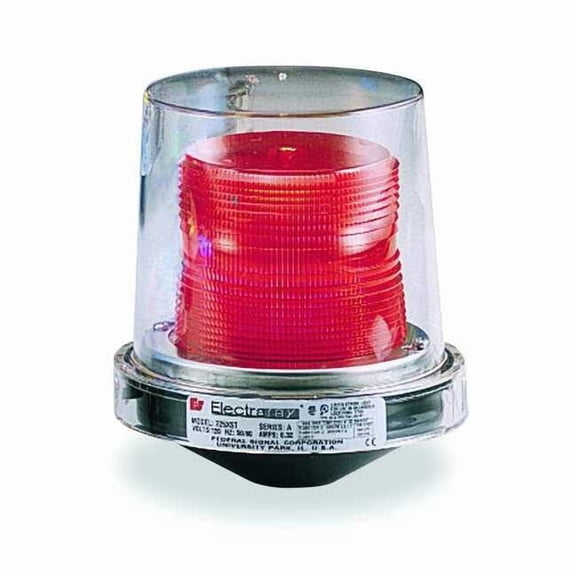 Strobe Light, Red, Strobe Tube, 120V AC, 80 FPM, 5 1/2 in Dia., (F) 1/2 in NPT