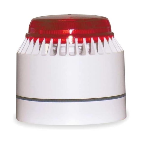 Federal Signal Horn Strobe,White/Red,ABS,18 to 30VDC LP7-18-30R