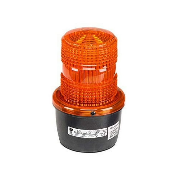 Federal Signal LP3S-012-048A Streamline Low Profile Strobe Light, Surface Mount, 12-48 VDC, Amber