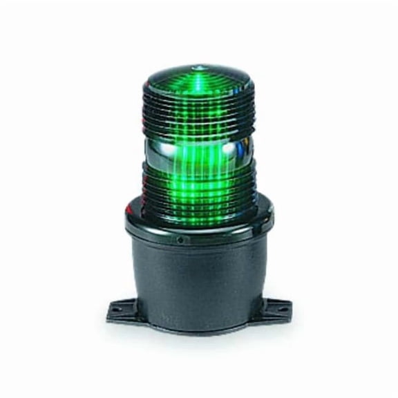 Federal Signal Low Profile Warning Light,LED,Green,120V LP3TL-120G