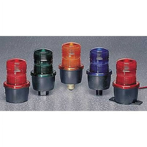 Strobe Light, Red, Strobe, 120V AC, 80 FPM, 3 1/8 in Dia., Surface