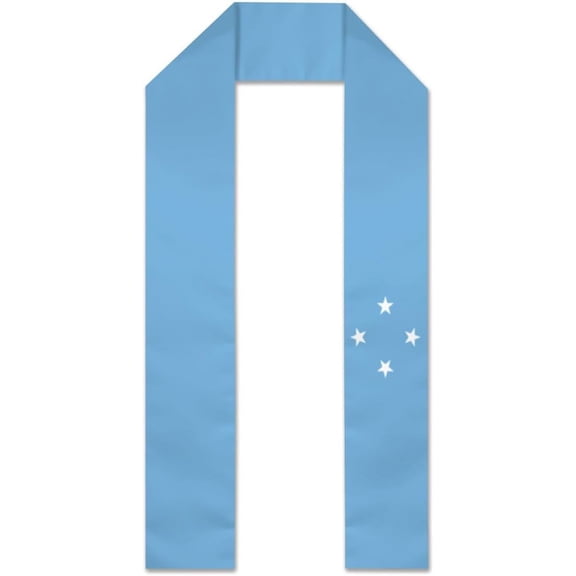 Federated States of Micronesia Flag Graduation Stole Graduate Shawl Sash Scraf Gift For Abroad Student International Study (Square)