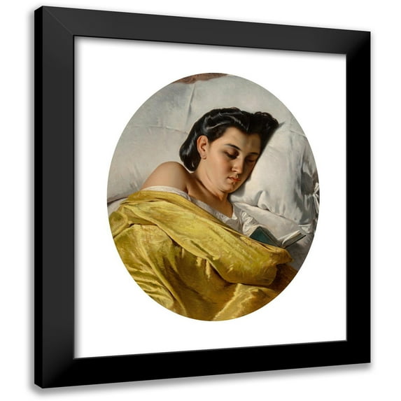 Federico Maldarelli 12x14 Black Modern Framed Museum Art Print Titled - La Chemin (1862-1863)