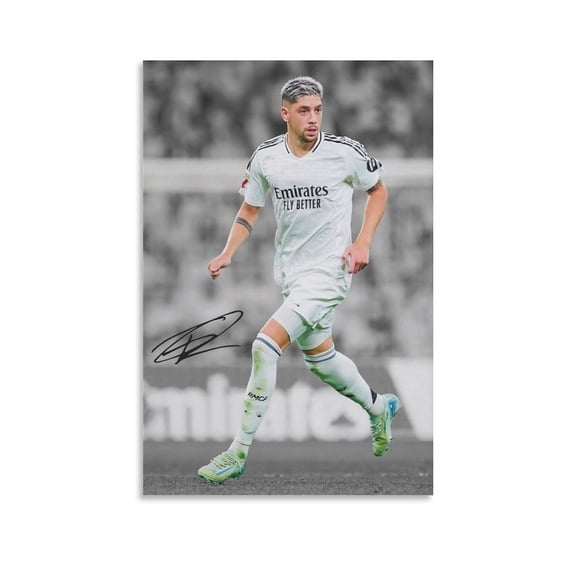 Federico Valverde Canvas Poster Artworks Canvas Poster Room Aesthetic Wall Art Prints Home Modern Decor Gifts 12x18inch(30x45cm)