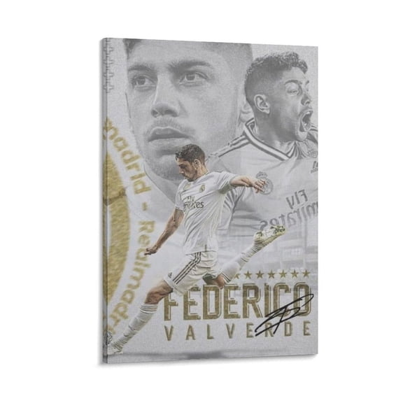 Federico Valverde Canvas Poster Painting On Canvas Wall Art Poster Scroll Picture Print Living Room Walls Decor Home Posters 20x30inch(50x75cm)
