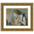 thumbnail image 1 of Federico Zandomeneghi 18x15 Gold Ornate Wood Frame and Double Matted Museum Art Print Titled - The Pearl, 1 of 4