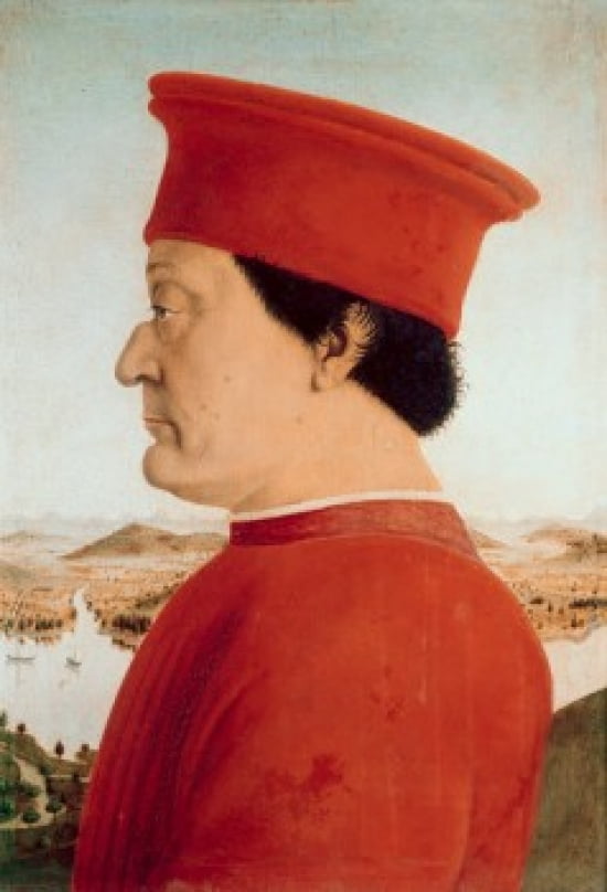 Federico da Montefeltro- The Duke of Urbino Piero della Francesca (ca1415-1492 Italian) Tempera on wood Galleria degli Uffizi Florence Italy Canvas Art - Piero della Francesca (18 x 24)