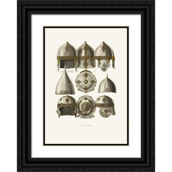 Fedor Grigoryevich Solntsev 18x24 Black Ornate Framed Double Matted Museum Art Print Titled: Shlemy (1849 - 1853)