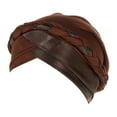 thumbnail image 1 of Fedora Hat for Men Wool Felt Wide Brim Vintage Gangster Style Women's Fashionable Solid Color Striped Bow Headscarf Ladies Hat, 1 of 3