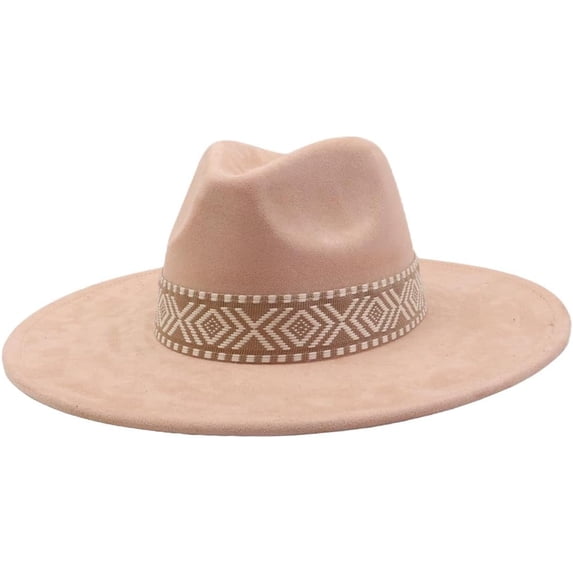 Fedora Hat for Women Wide Brim Mens Fedora Hats Classic Dress Hats Panama Hat with Band
