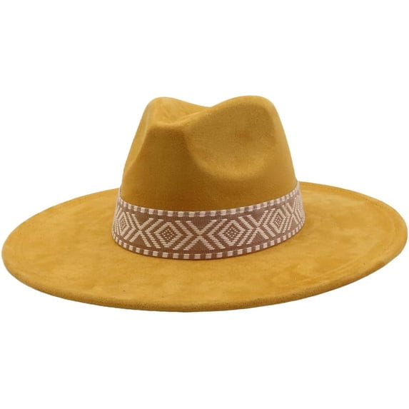 Fedora Hat for Women Wide Brim Mens Fedora Hats Classic Dress Hats Panama Hat with Band