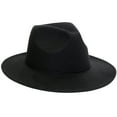 thumbnail image 1 of Fedora Hats for Men, Audhol Wide Brim Fedora Hats for Women & Men Classic Dress Panama Hat Adjustable Felt Hat with Band Kentucky Derby Hats for Men Black One Size, 1 of 2
