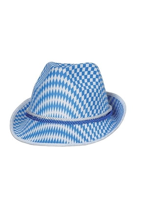 Fedora Hats for Men Short Brim Felt Hat Plaid Pattern Trilby Fedora Panama Dress Hat