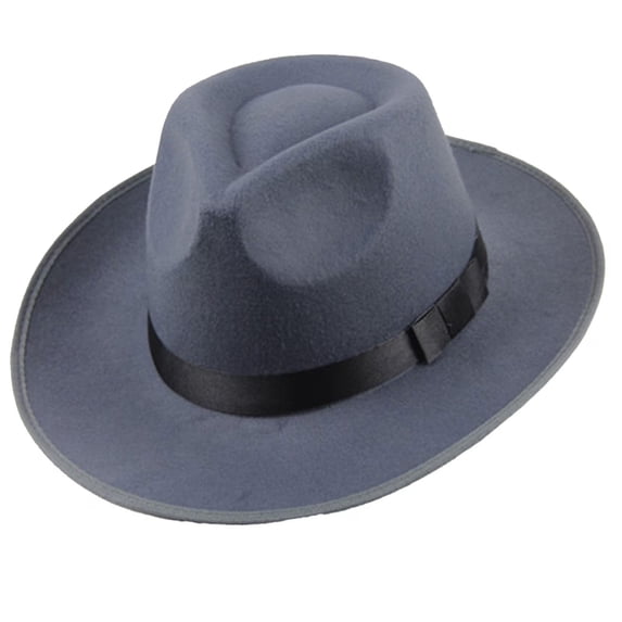 Fedora Hats for Men Wide Brim Panama Hat with Classic Belt,One Size
