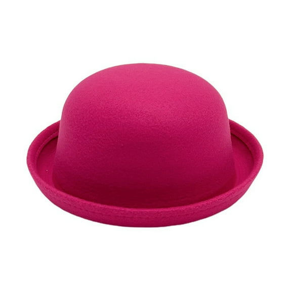Fedora Hats for Men & Women Unisex Vintage Solid Color Classic Tea Party Wool Pork-Pie Cap
