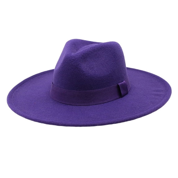 Fedora Hats for Men Women Wide Brim Classic Dress Panama Hat with Ribbon Band for Daily Life and Party