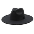 thumbnail image 1 of Fedora Hats for Men Women Wide Brim Classic Dress Panama Hat with Ribbon Band for Daily Life and Party, 1 of 6
