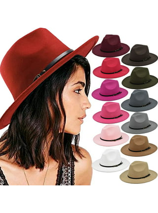 Red Fedora Hat, Large Brim Red Hat, Wide Brim Red Fedora, Red Fedora for Men  and Women, Red Winter Felt Hat, Woman Red Hat, Fedora Wide Brim -  in  2024