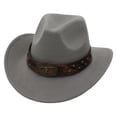 thumbnail image 1 of Fedora Sun Hats Western Cowboy Hat Jazz Ethnic Hat Sun Protection Cap, 1 of 3