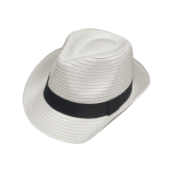 Fedora Sunhat with Band Detail - Small - Black