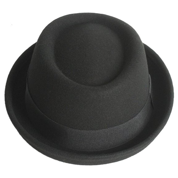 Fedora Top Hat Black Short Brim Dress Up Cowboy Hat Surprise for Boyfriend Father Uncle Casual Cap