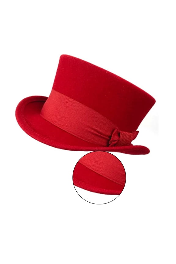 Fedora Top Hat Black Short Brim Dress Up Flat Top Hat Surprise Gift for Boyfriend Father Uncle Casual Cap