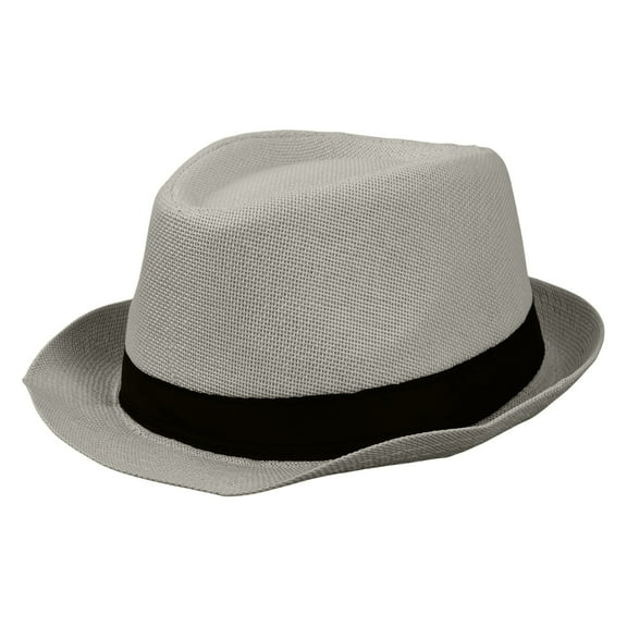 Fedora for Men Women Unisex Classic 1920 Gangster Fedora Hats with Black Bands Decorations Solid Color Accessory