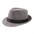 thumbnail image 1 of Fedora for Men Classic 1920 Gangster Fedora Hats Black Bands Decorations, 1 of 14
