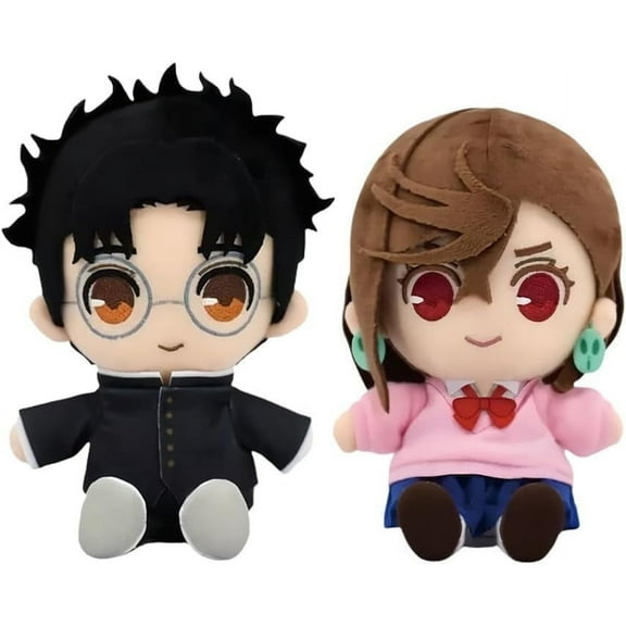 Fedpow Dandadan Plush 2pcs Ayase Momo Okarun Soft Plush Doll Figure 25cm Anime Stuffed Pillow Cute Character Throw Cushion Sofa Home Decor for Anime Fans