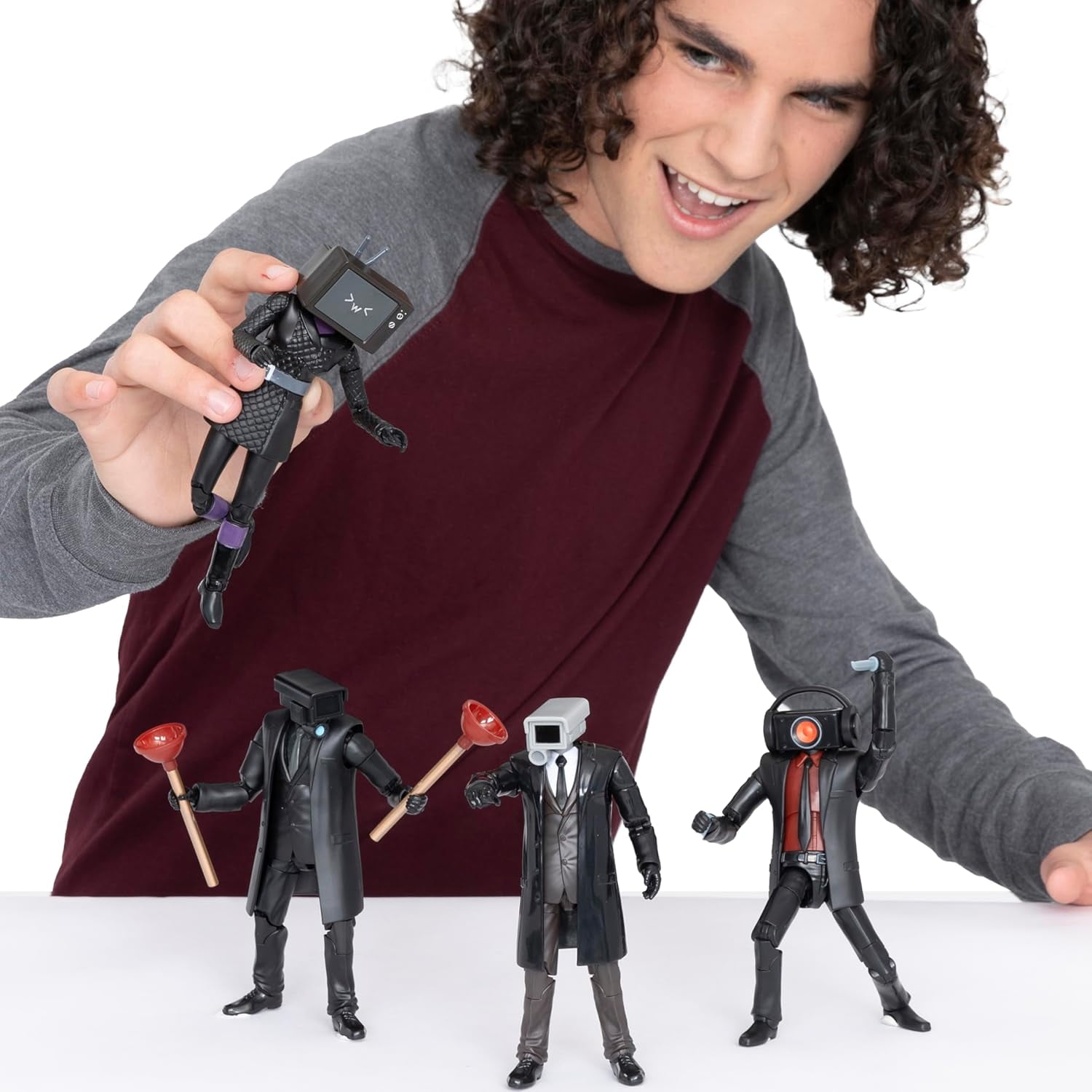 Fedpow Skibidi Toilet, Toilet Deluxe 6 inch Figure, Plungerman ...