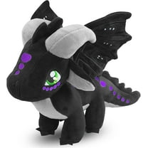 Fedpow Wings of Fire Wings Dragon Plush Toys Stuffed Animal Plushies Cute Dragon Figure Merch Present for Kids (Black)