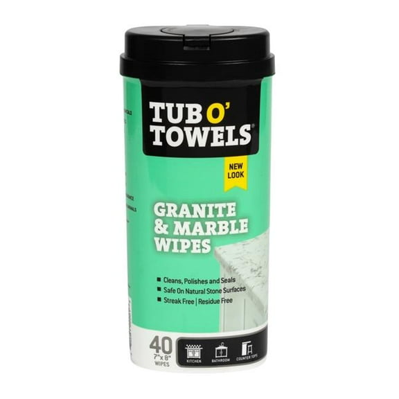 FedPro Tub O Towels Granite & Marble Wipes - All Purpose - 40 Count
