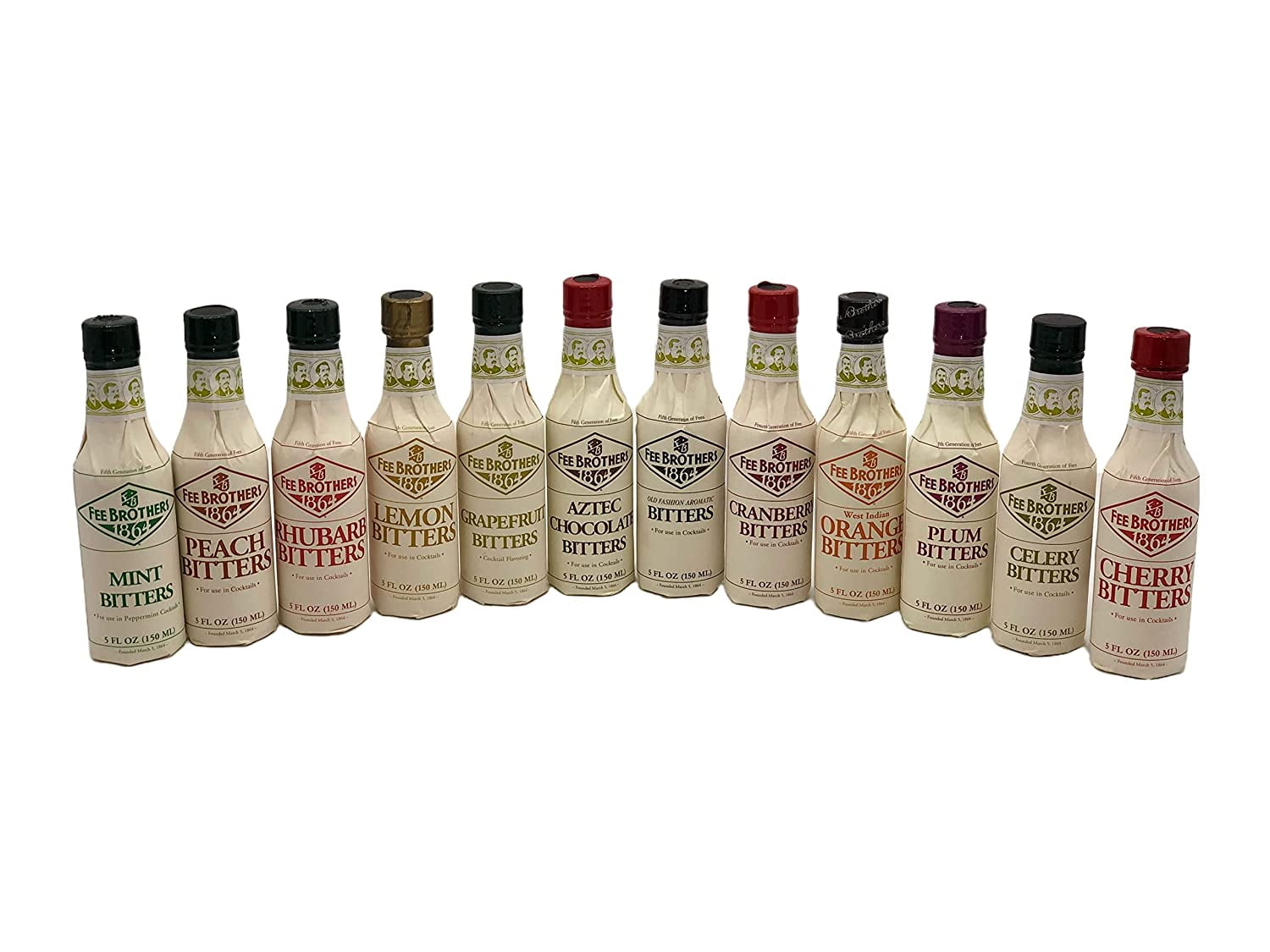 Fee Brothers Bar Cocktail Bitters Complete Set - 12 Bottles