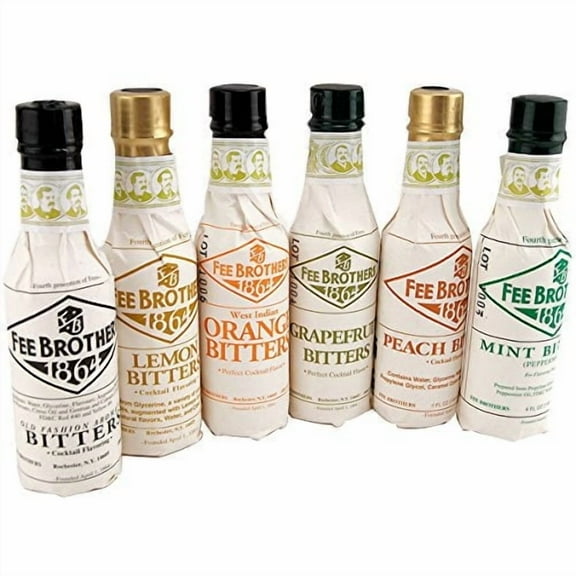 Fee Brothers Bar Cocktail Bitters - Set of 6 Old Fashioned Bitters - Original 6 Pack Variety