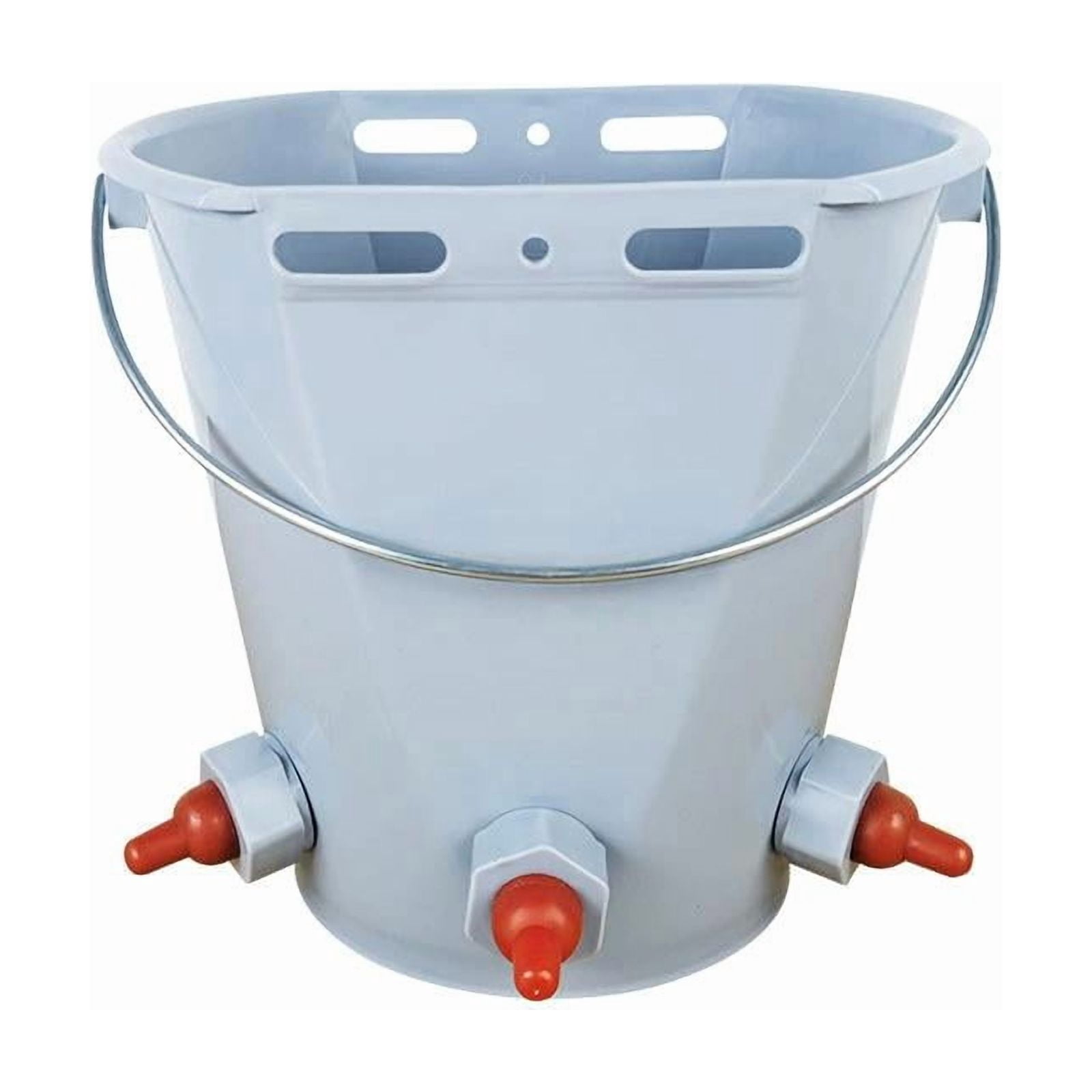 Feed Bucket, 8L Large Capacity Livestock Milk Goat Feeder with Nipple, Green Sheep Feeder & Baby Bottle Bucket for Calves, Lambs, and Kids, 5 Mouth