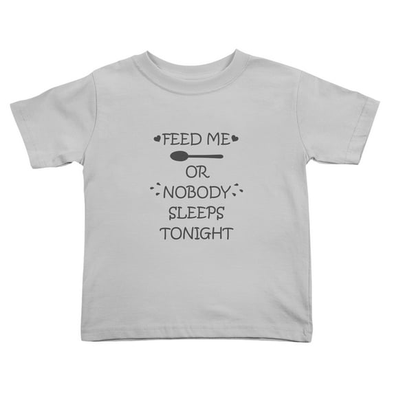 Feed Me Or Nobody Tonight Cute Toddler Tshirts for Boys Girls (Gray, Youth M)