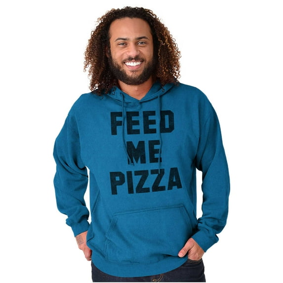 Feed Me Pizza Hoodie Sweatshirt Women Men Brisco Brands S